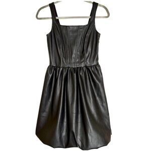 Soft Faux Leather Corset Mini Dress Size XS Bandier Collab Dark Academia Goth